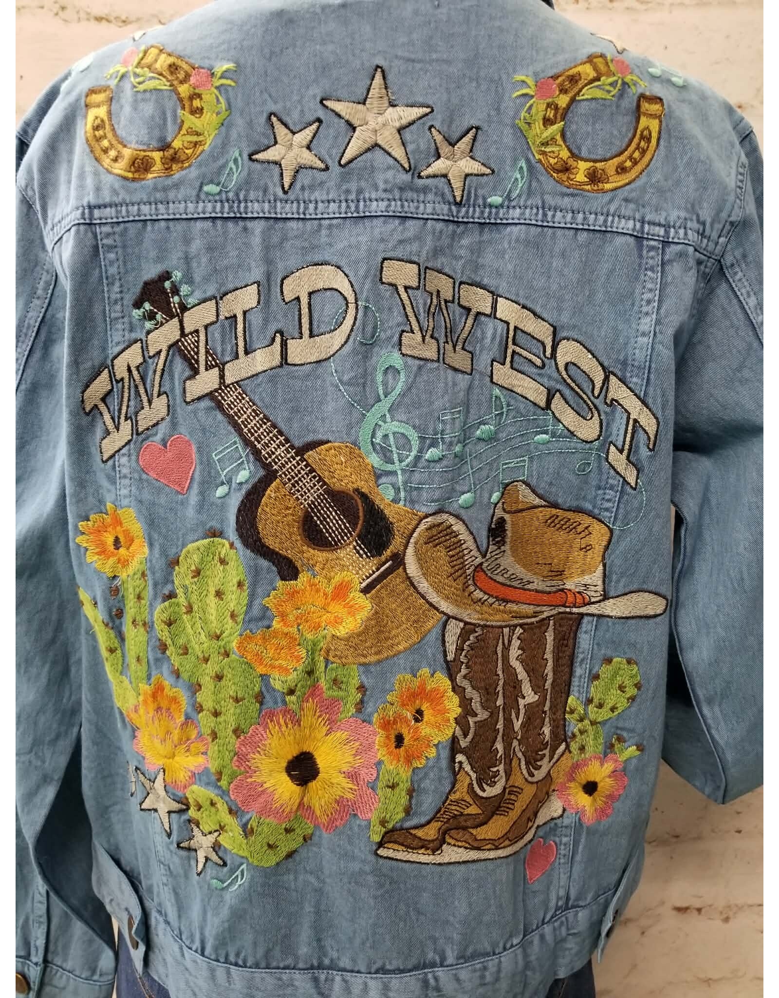 Wild West Embroidered Denim Jacket