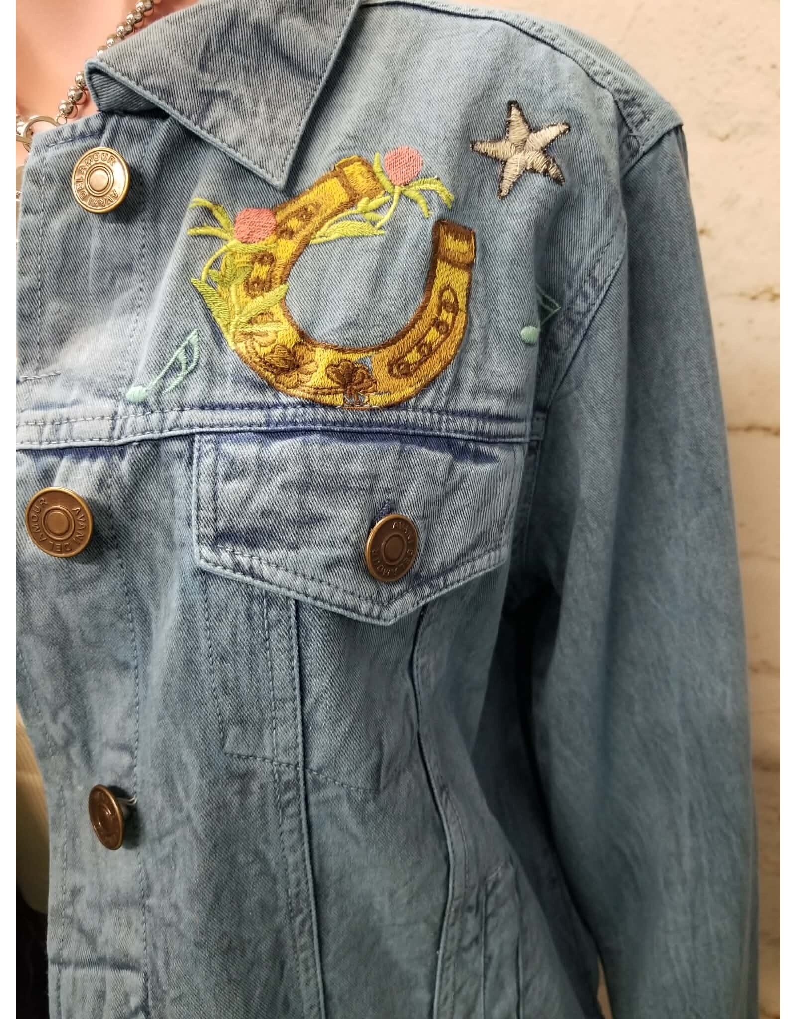 Wild West Embroidered Denim Jacket