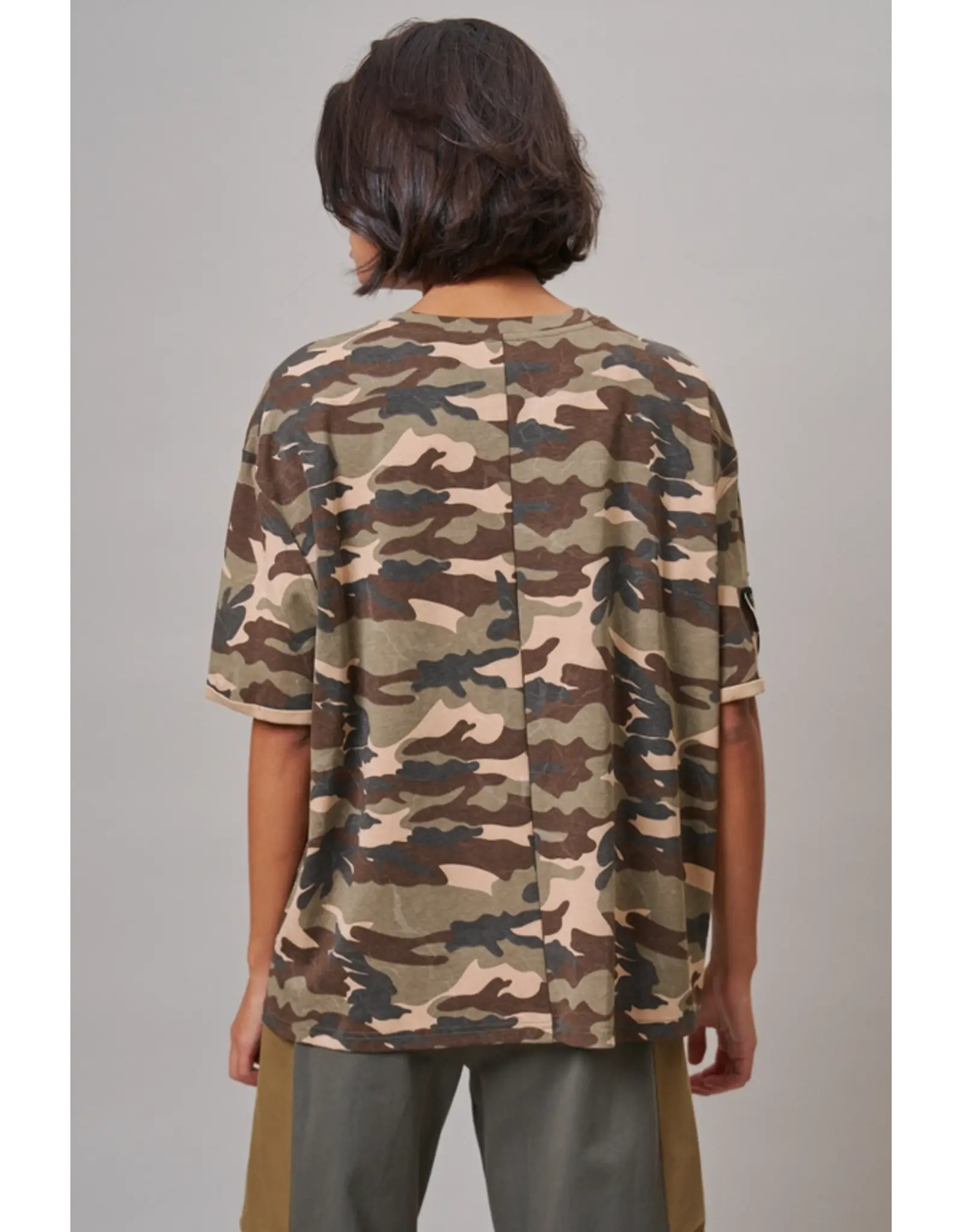 Camo Floral Patch Tee
