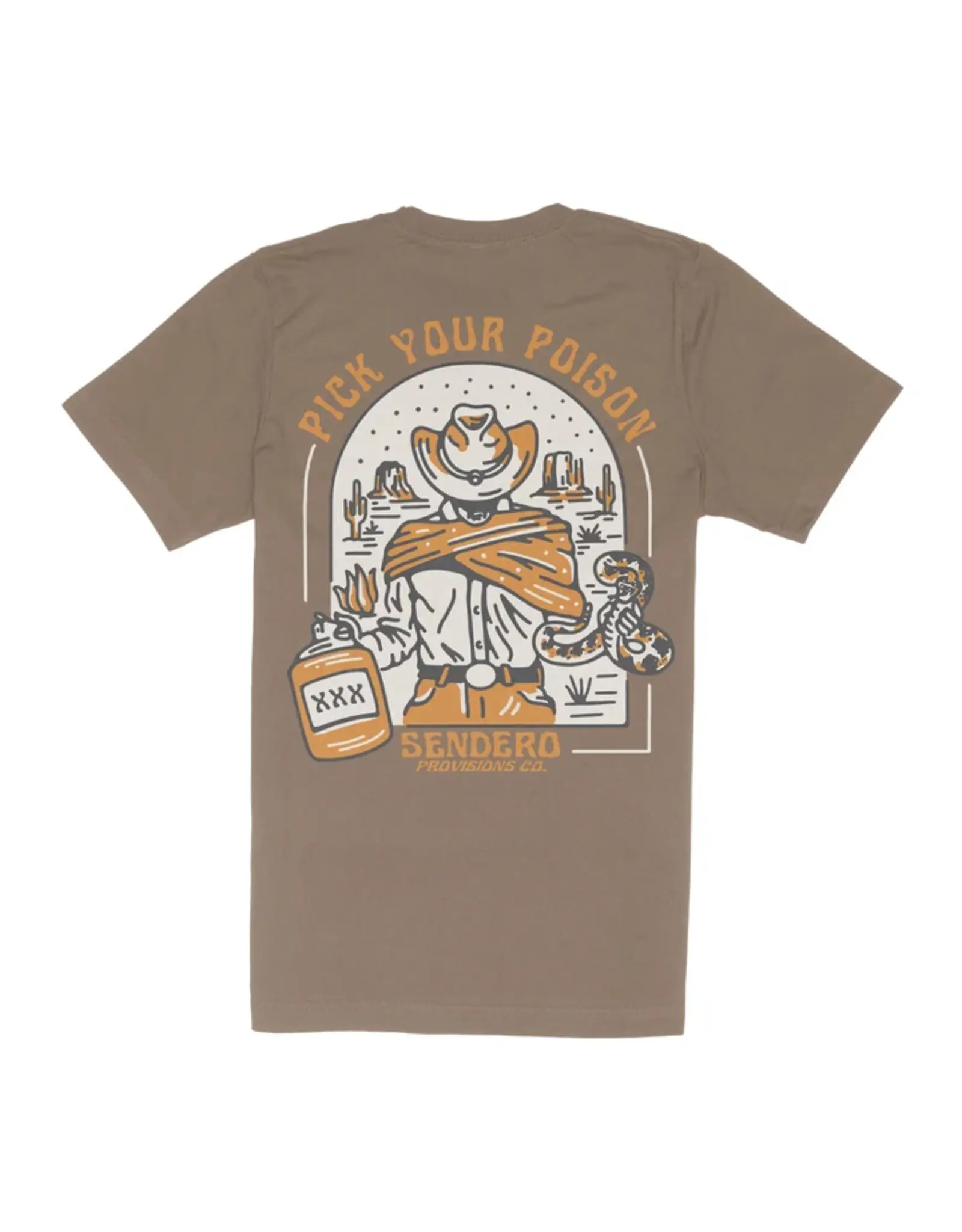 Sendero Pick Your Poison T-Shirt Light Brown