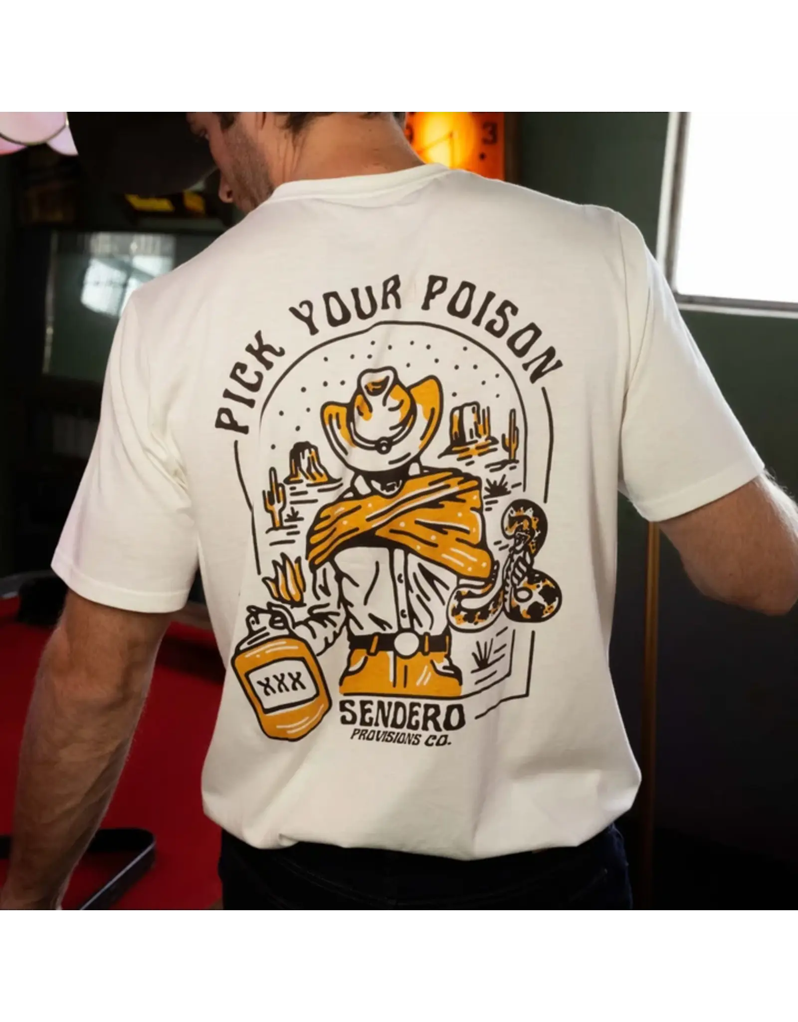 Sendero Pick Your Poison T Shirt Vintage White
