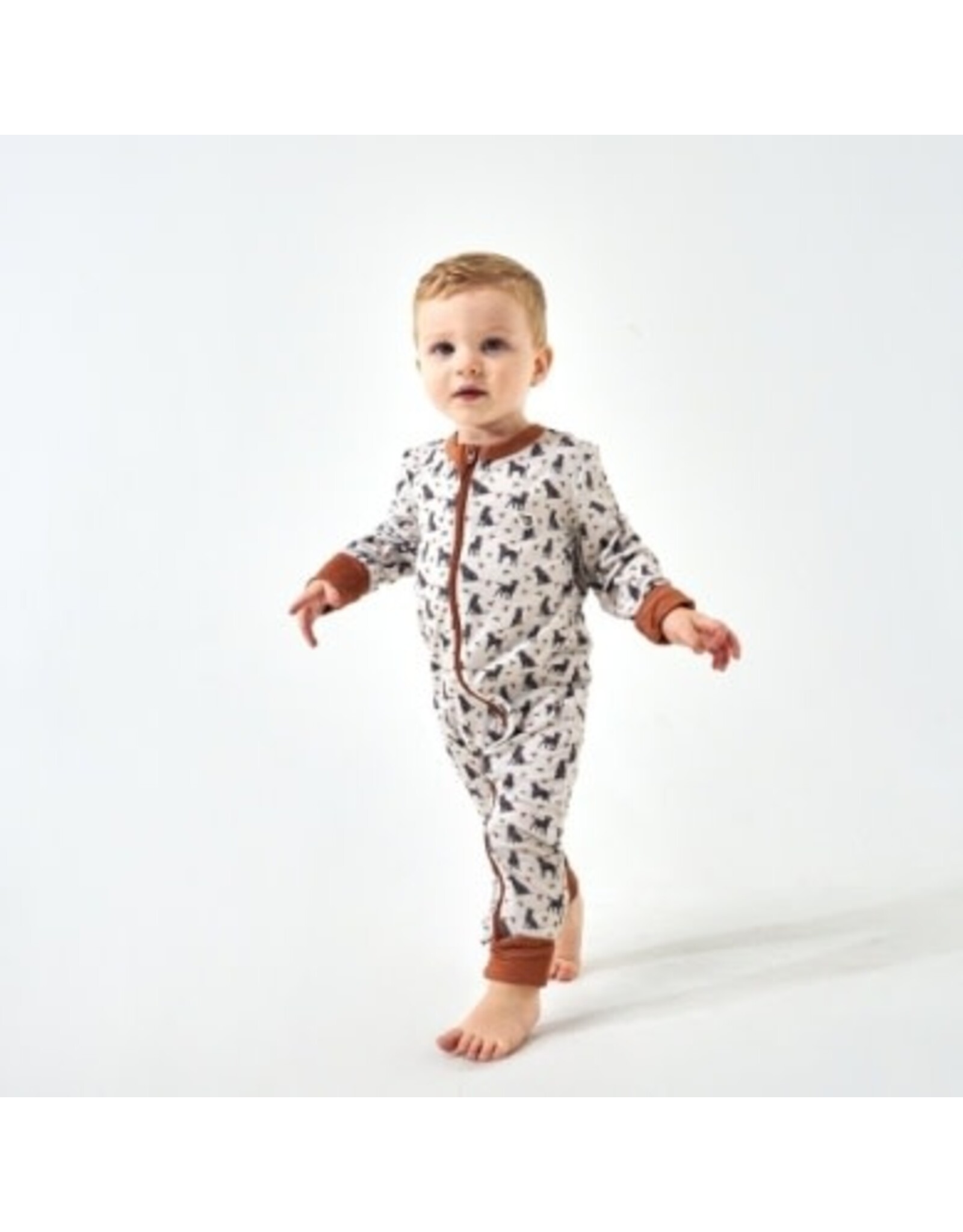 Burlebo Burlebo Baby Zip Up Ducks and Dogs
