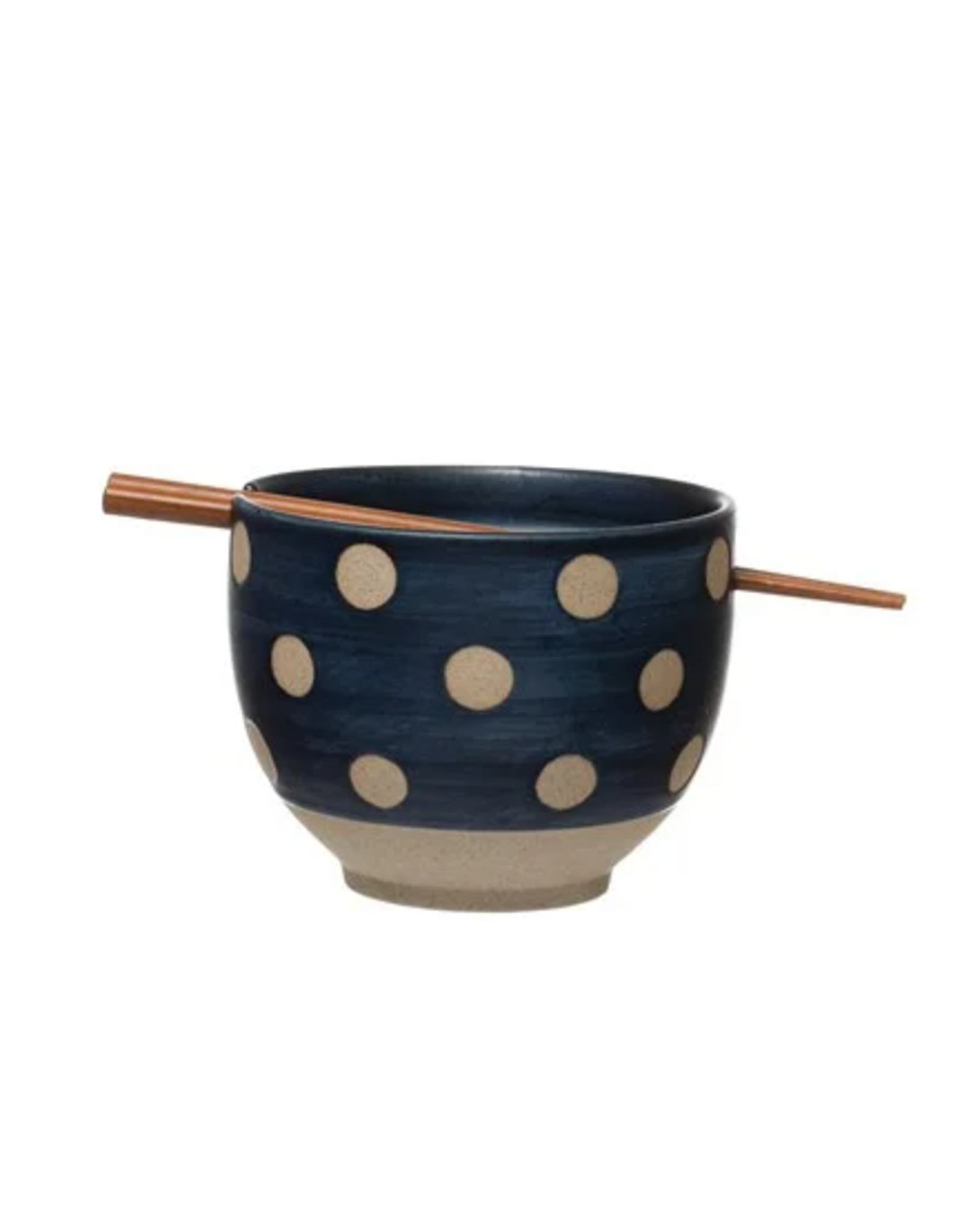 Stoneware Bowl with Chopsticks