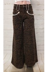 Howdy Hanny Leopard Wide Leg Jeans