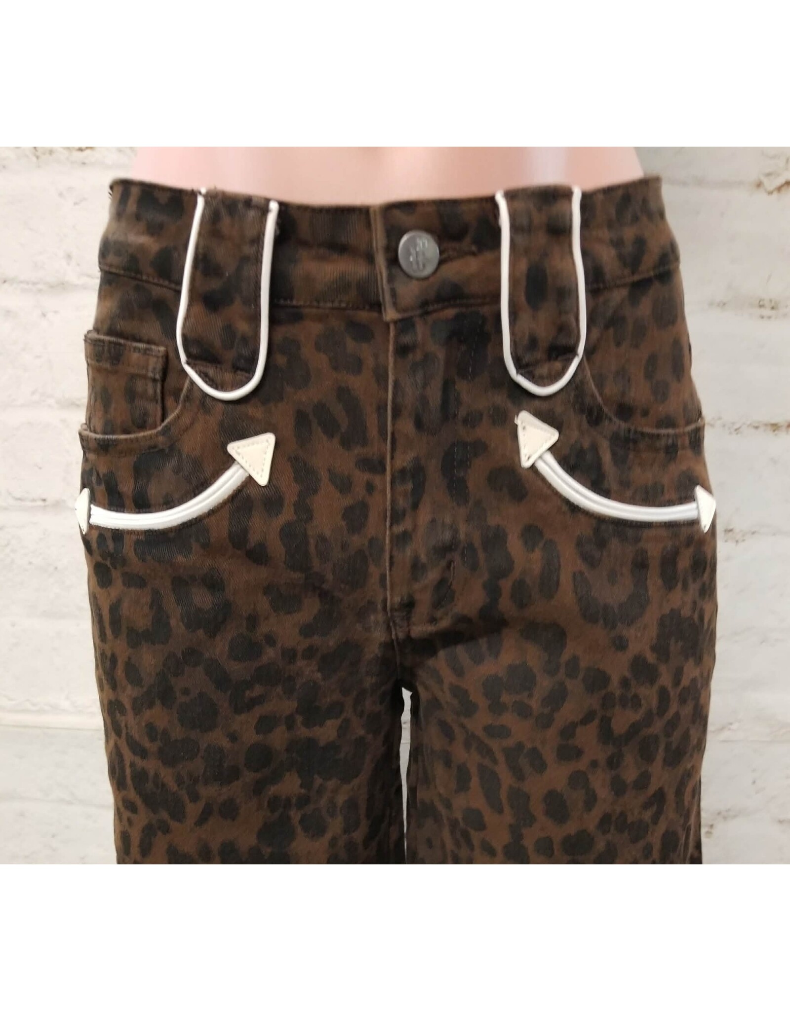 Howdy Hanny Leopard Wide Leg Jeans