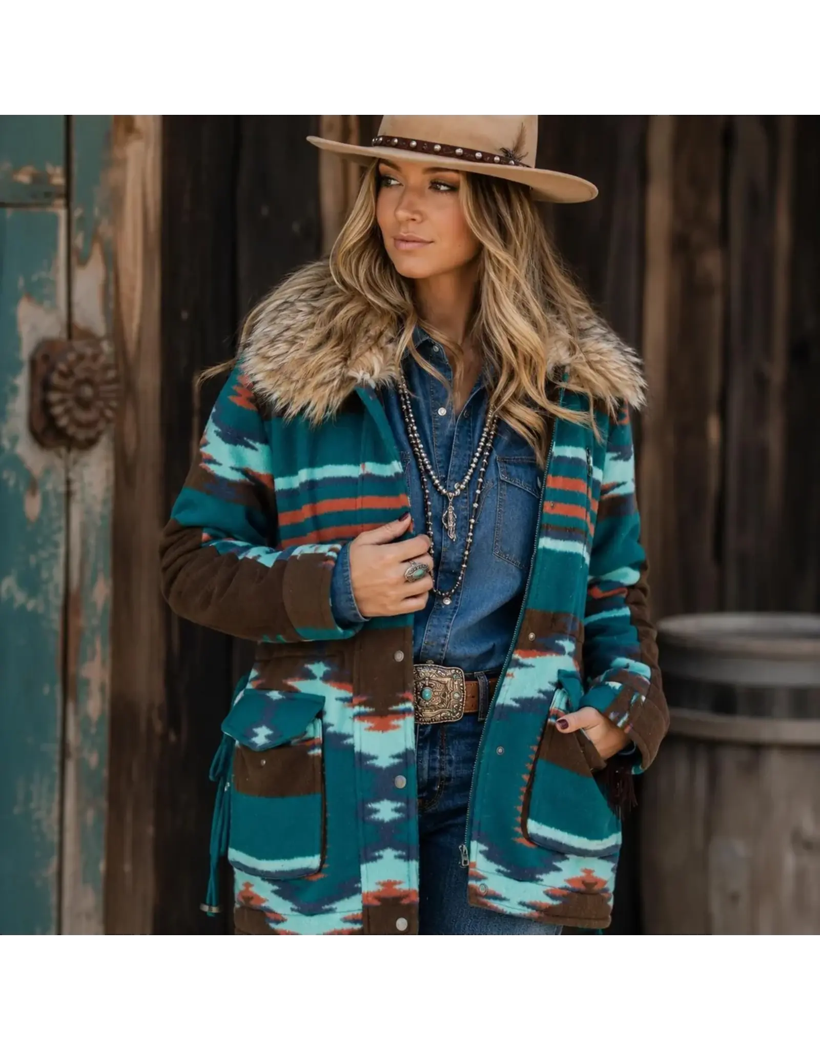 Tasha Polizzi Tasha Polizzi Brynn Jacket Teal