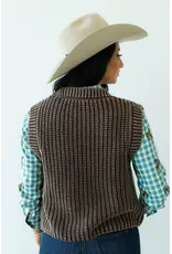 Howdy Hanny Brown Corded Concho Button Vest