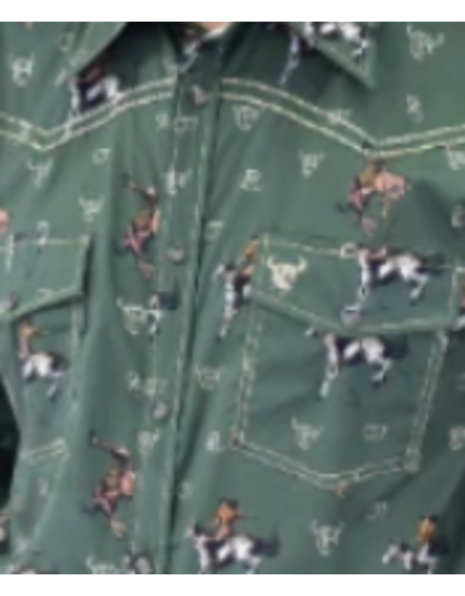 Youth Vintage Bronc L/S Olive Green