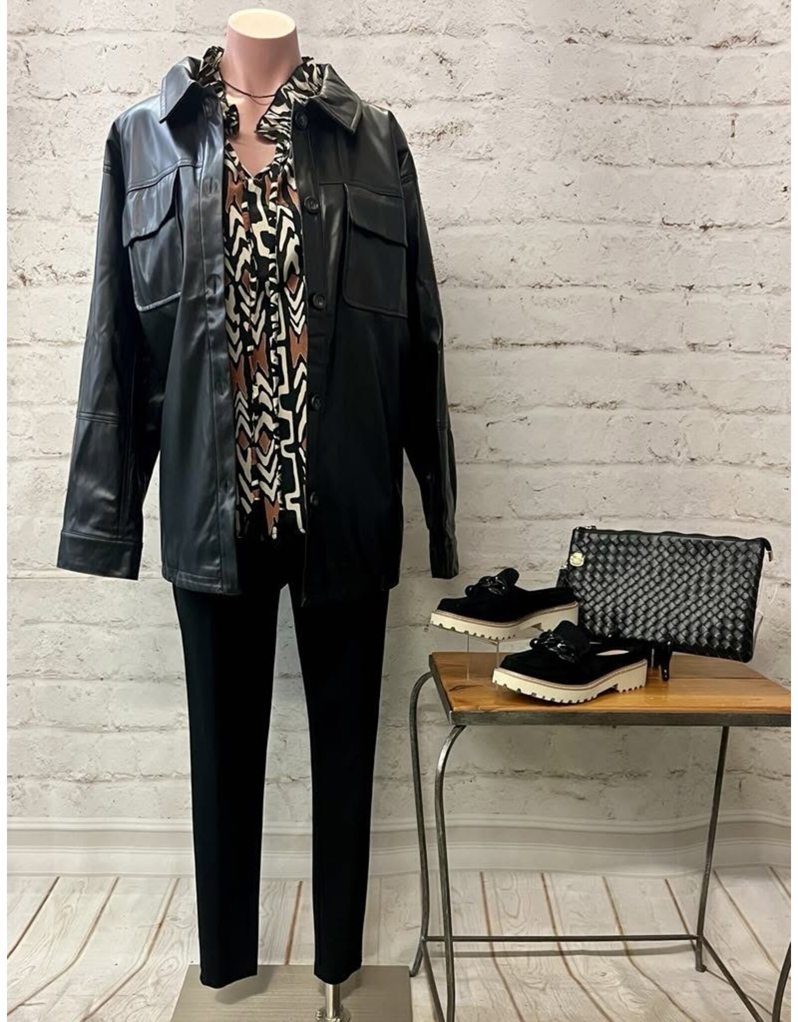 Italia Faux Leather Shacket