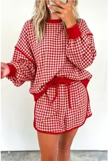 Tatum Red Gingham Check Set
