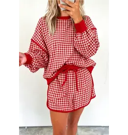 Tatum Red Gingham Check Set