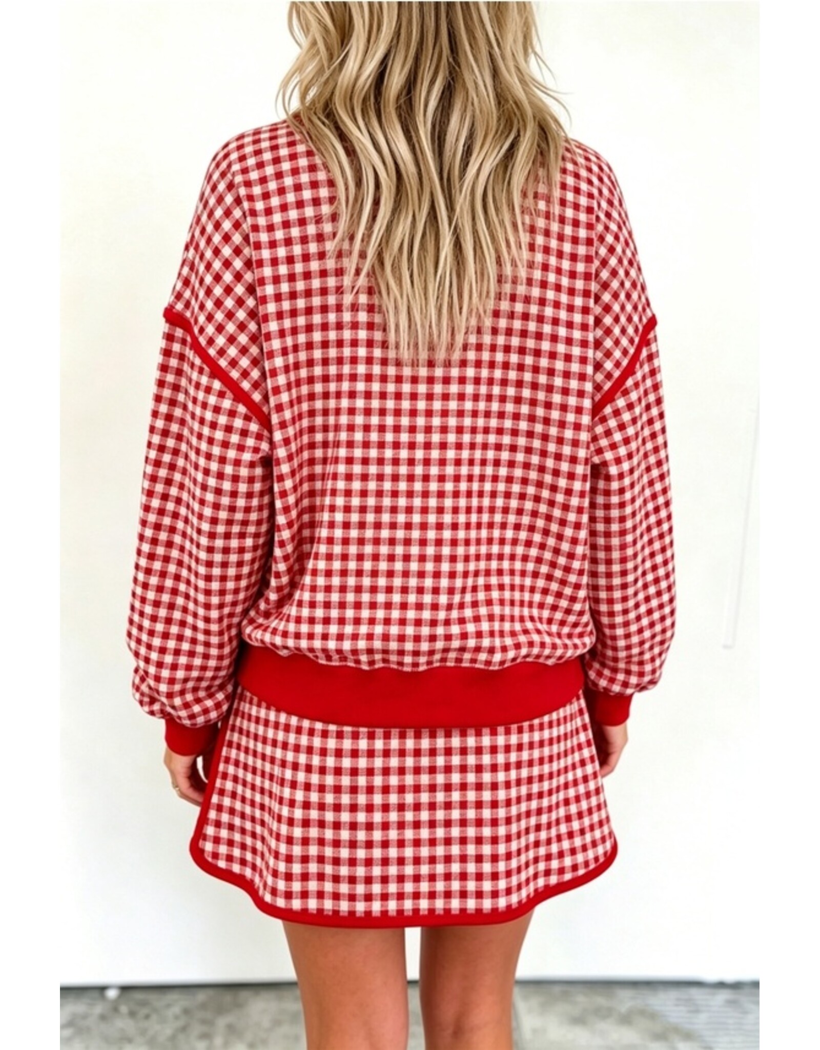 Tatum Red Gingham Check Set