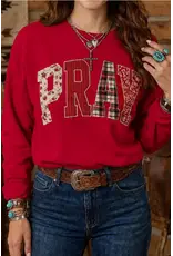 Pray Red Patch Sweatshirt