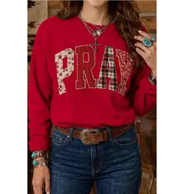Pray Red Patch Sweatshirt