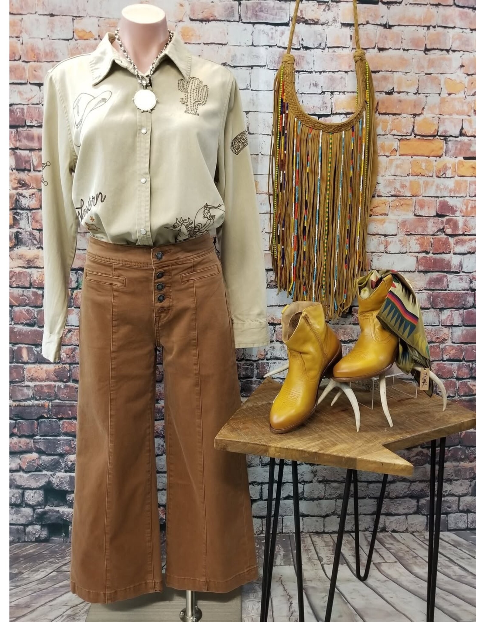 Randi Western Embroidered Pearl Snap Shirt
