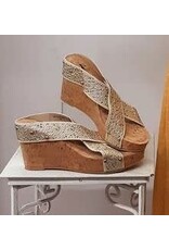 Corkys Silver Beaded Bamboo Wedges