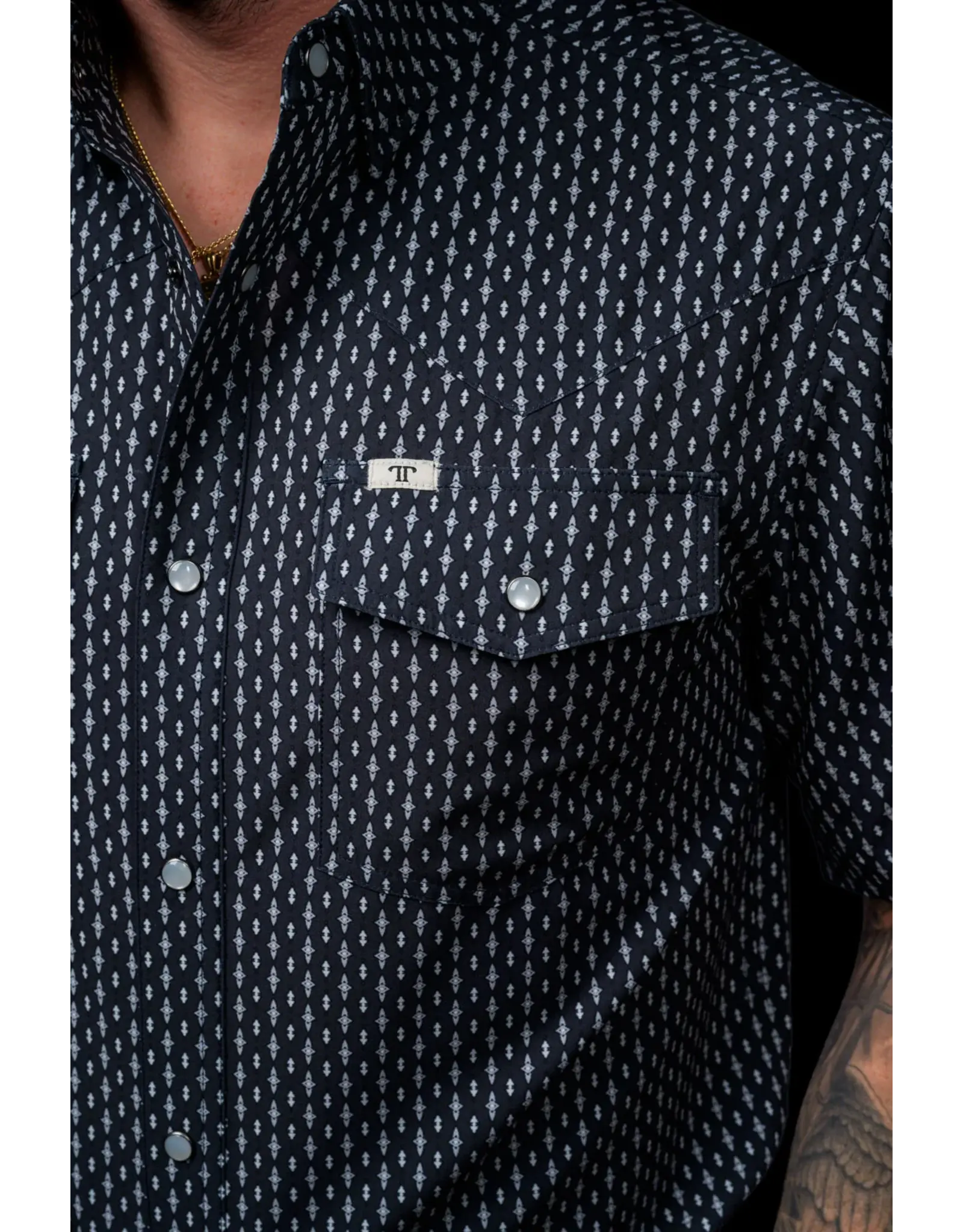 Ferrell Cash Short Sleeve Pearl Snap Shirt