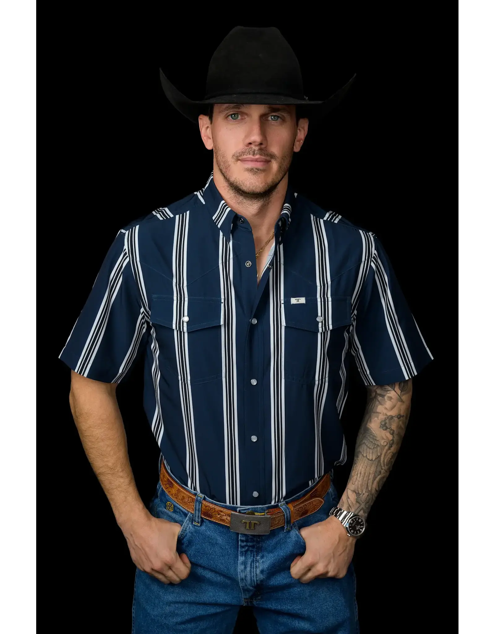 Ferrell Hatfield Short Sleeve Pearl Snap Shirt