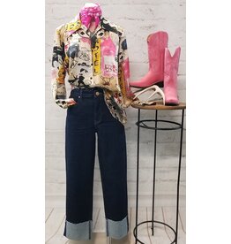 Double D Ranch Double D Ranch Cowboy Graffiti Blouse