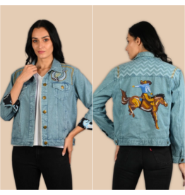 Ride Him Embroidered Denim Jacket