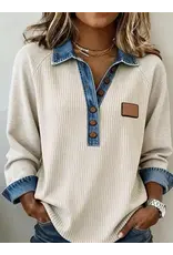 Darla Denim Trim Top