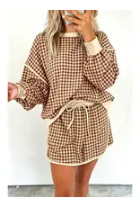 Tinsley Brown Gingham Check Set