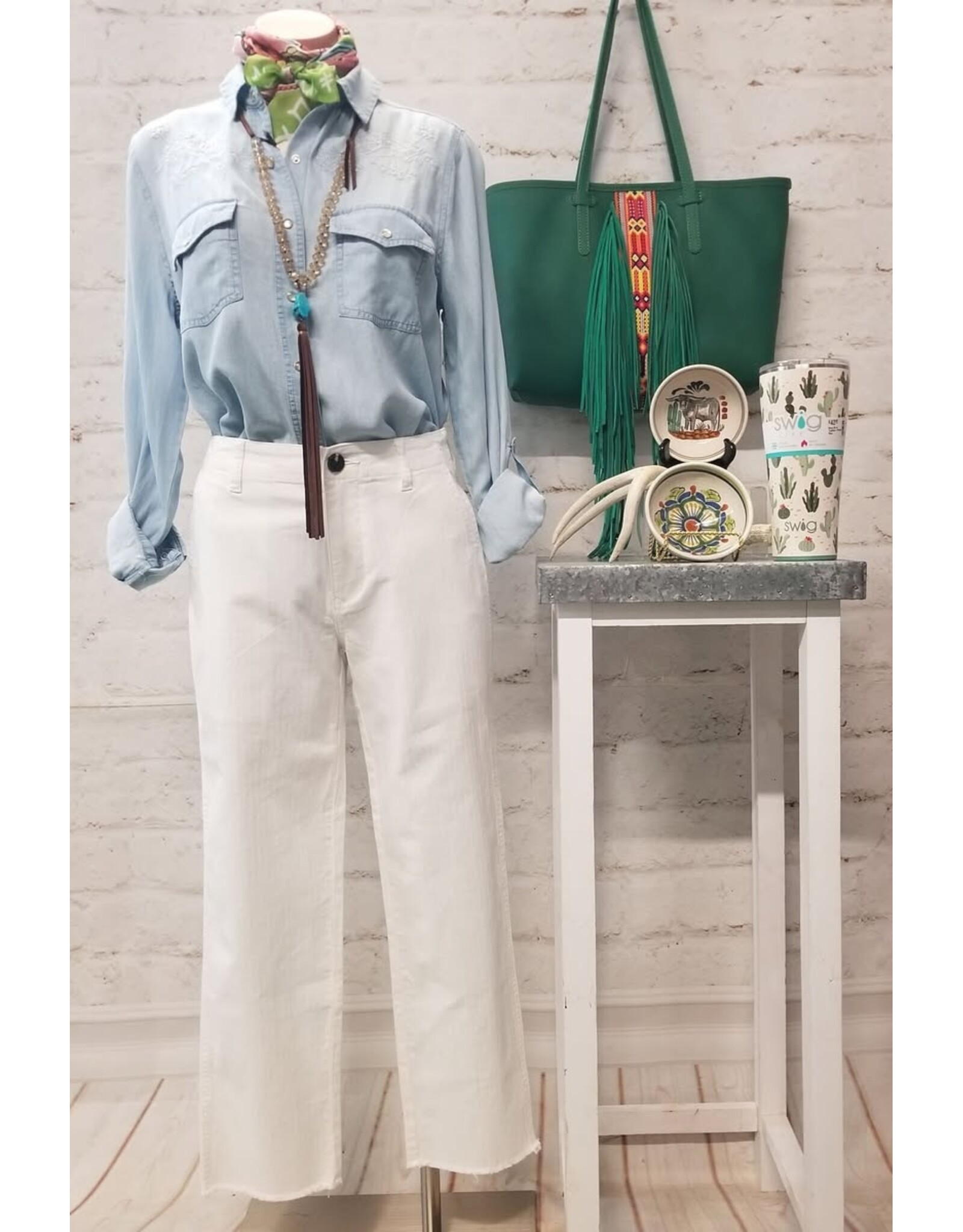 Dear John Denim Dear John Star Long Sleeve Shirt Carolina Blue