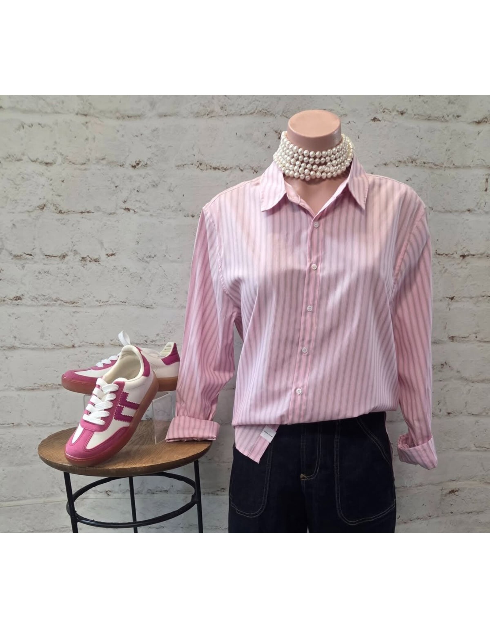 Dear John Denim Dear John Lolita Pale Lilac Stripe Shirt