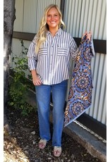 Dear John Denim Dear John Adrianna Novelty Shirt Dark Blue Stripe