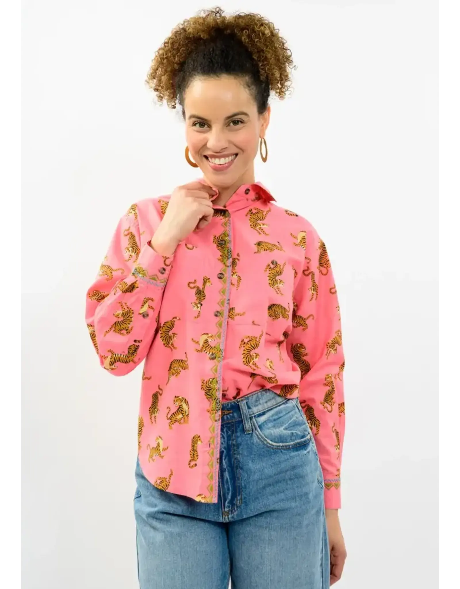 Ivy Jane Ivy Jane Tiger Camp Shirt Coral