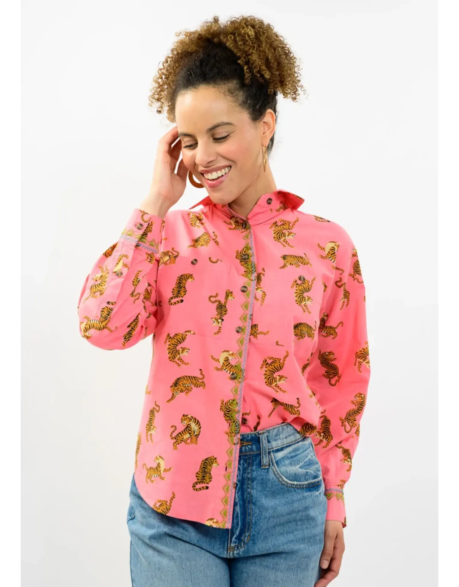 Ivy Jane Ivy Jane Tiger Camp Shirt Coral