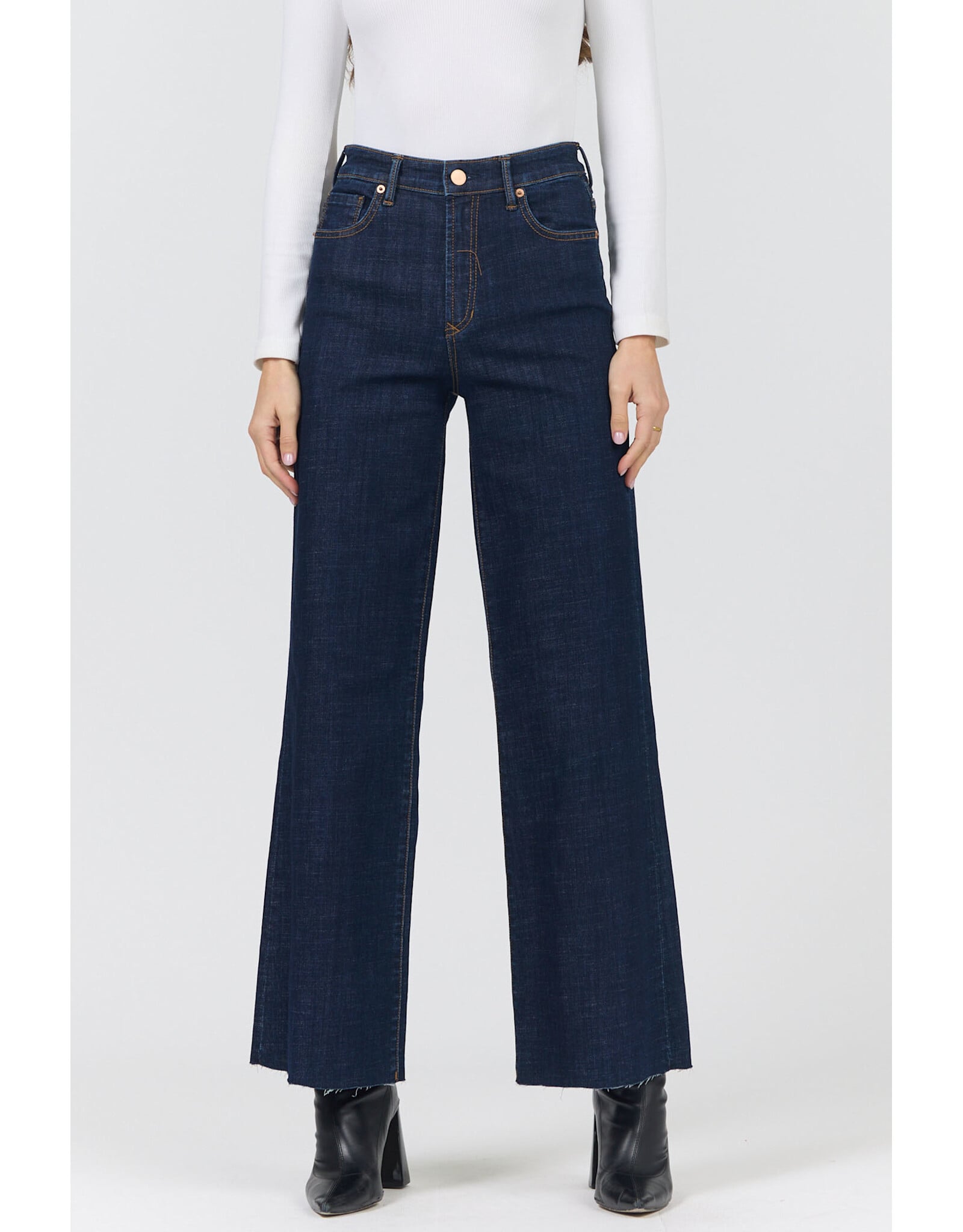 Dear John Denim Dear John Fiona High Rise Raw Cut Hem Jean Anchor