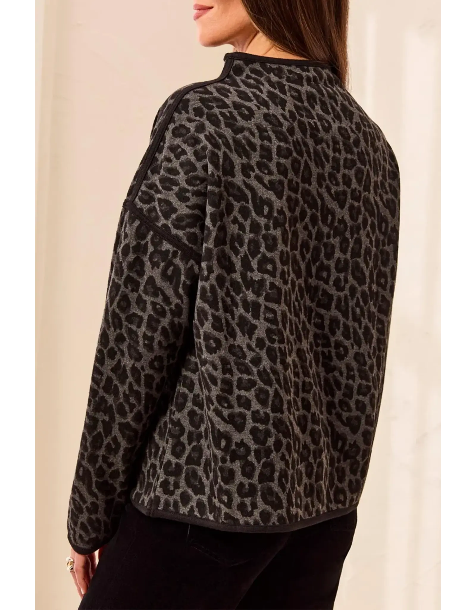 Tribal Tribal Long Sleeve Mock Neck Top Fossil