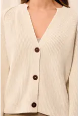Tribal Tribal Long Sleeve Cardigan Sweater Oatmeal
