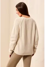Tribal Tribal Long Sleeve Cardigan Sweater Oatmeal