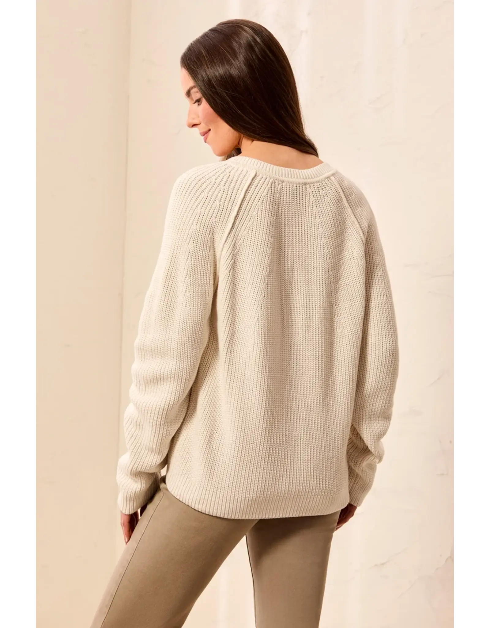 Tribal Tribal Long Sleeve Cardigan Sweater Oatmeal