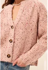 Tribal Tribal Sequined Sweater Cardigan Macaron