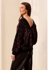 Tribal Tribal Wear 2 Ways Jacquard Sweater Saddlebrown
