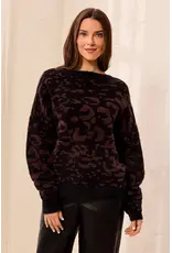 Tribal Tribal Wear 2 Ways Jacquard Sweater Saddlebrown