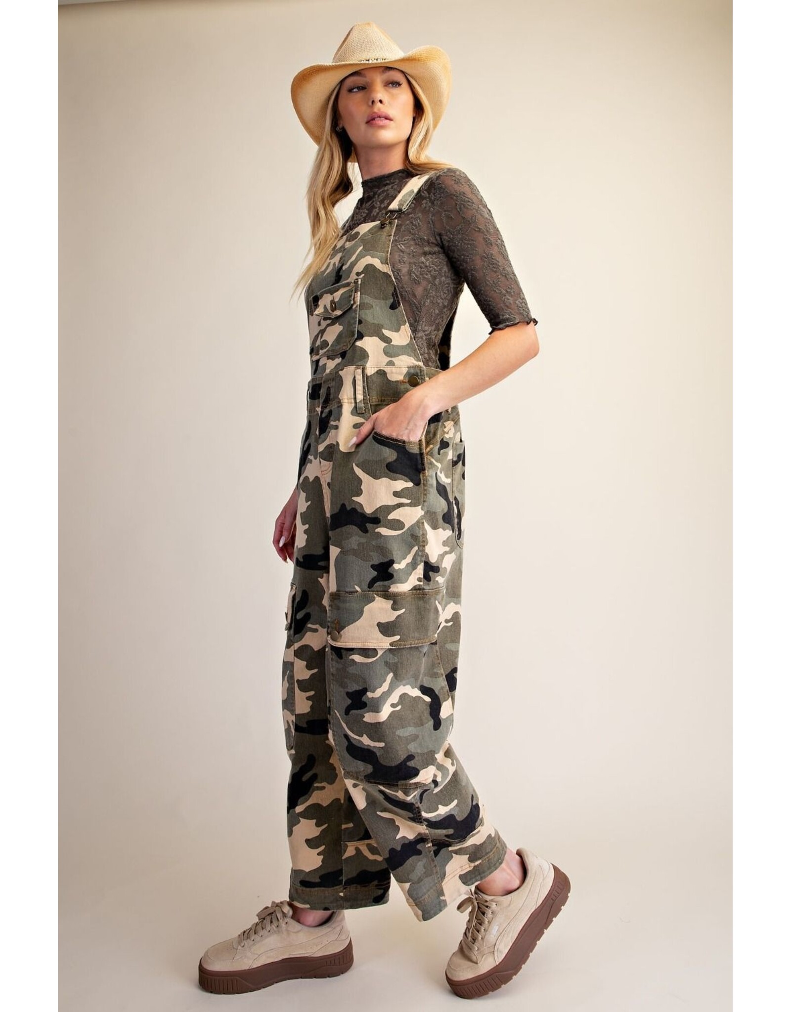 Jennifer Camo Overalls