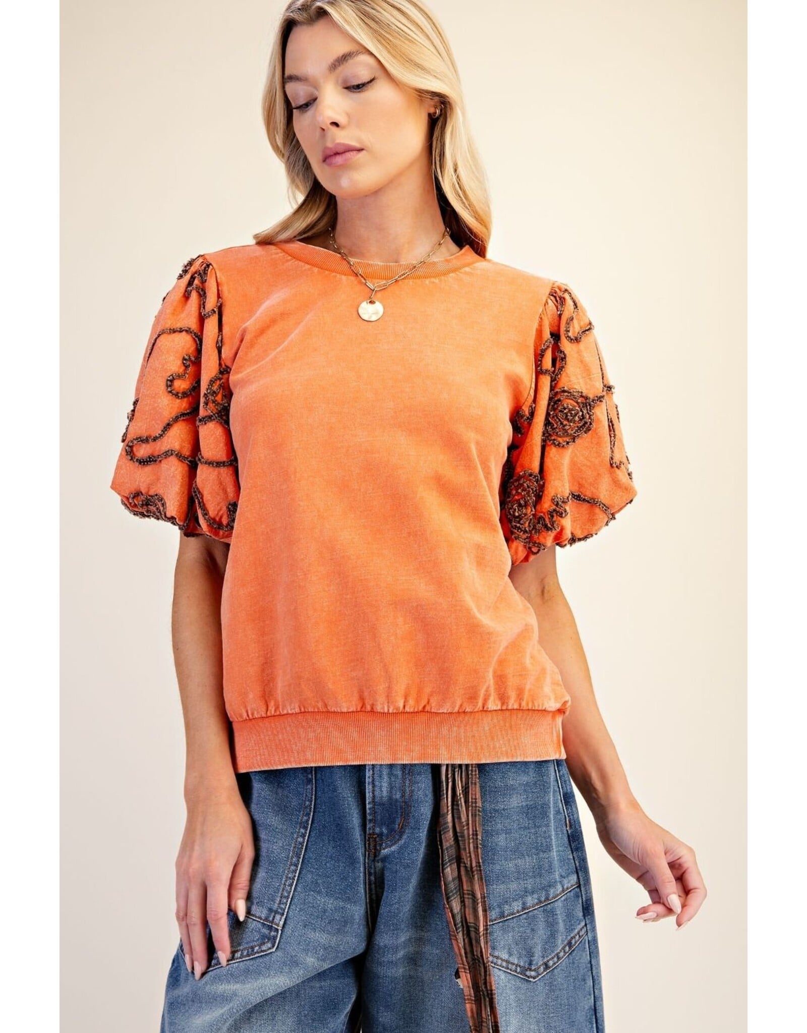 Bari Bubble Sleeve Top