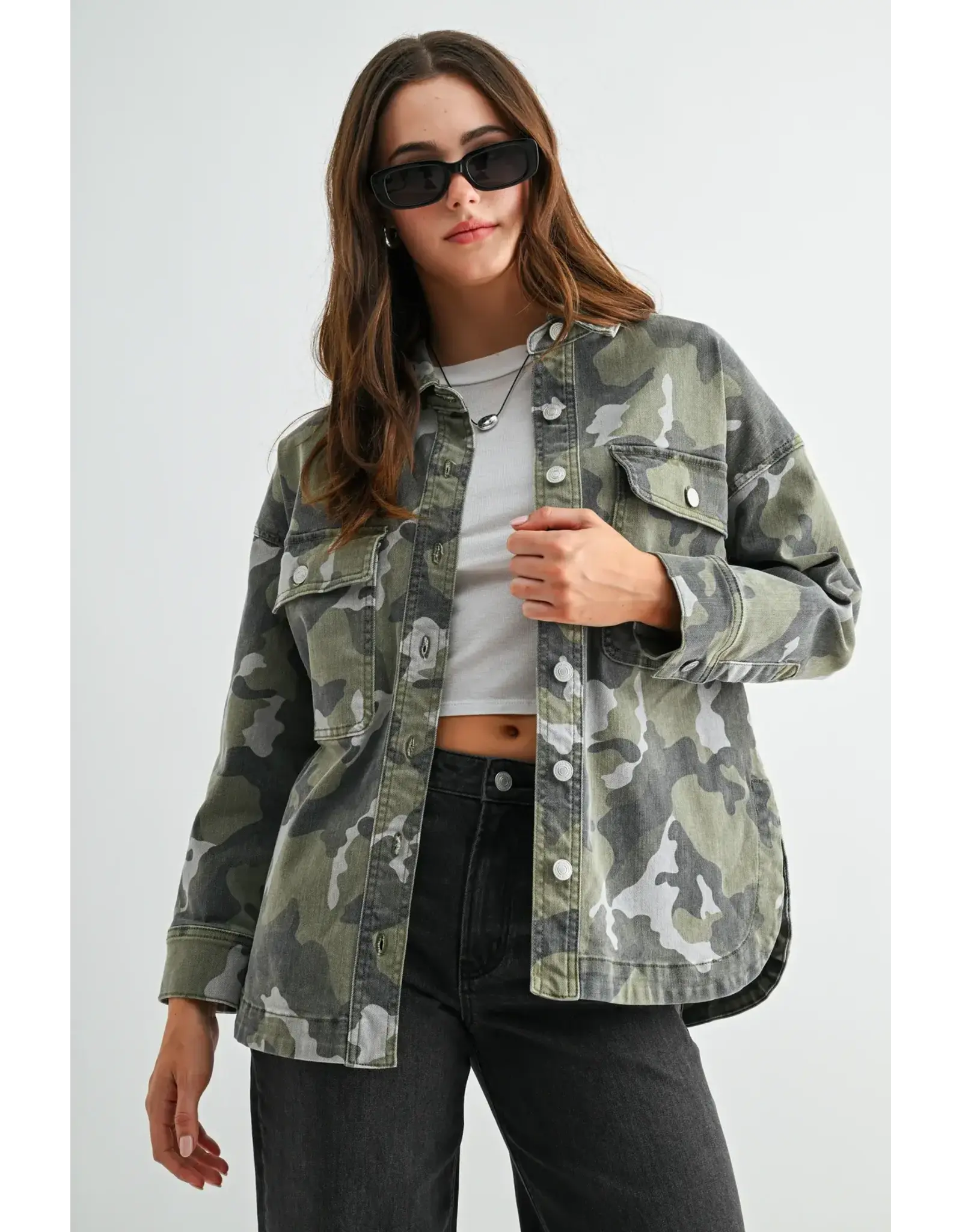 Caroline Camouflage Shacket
