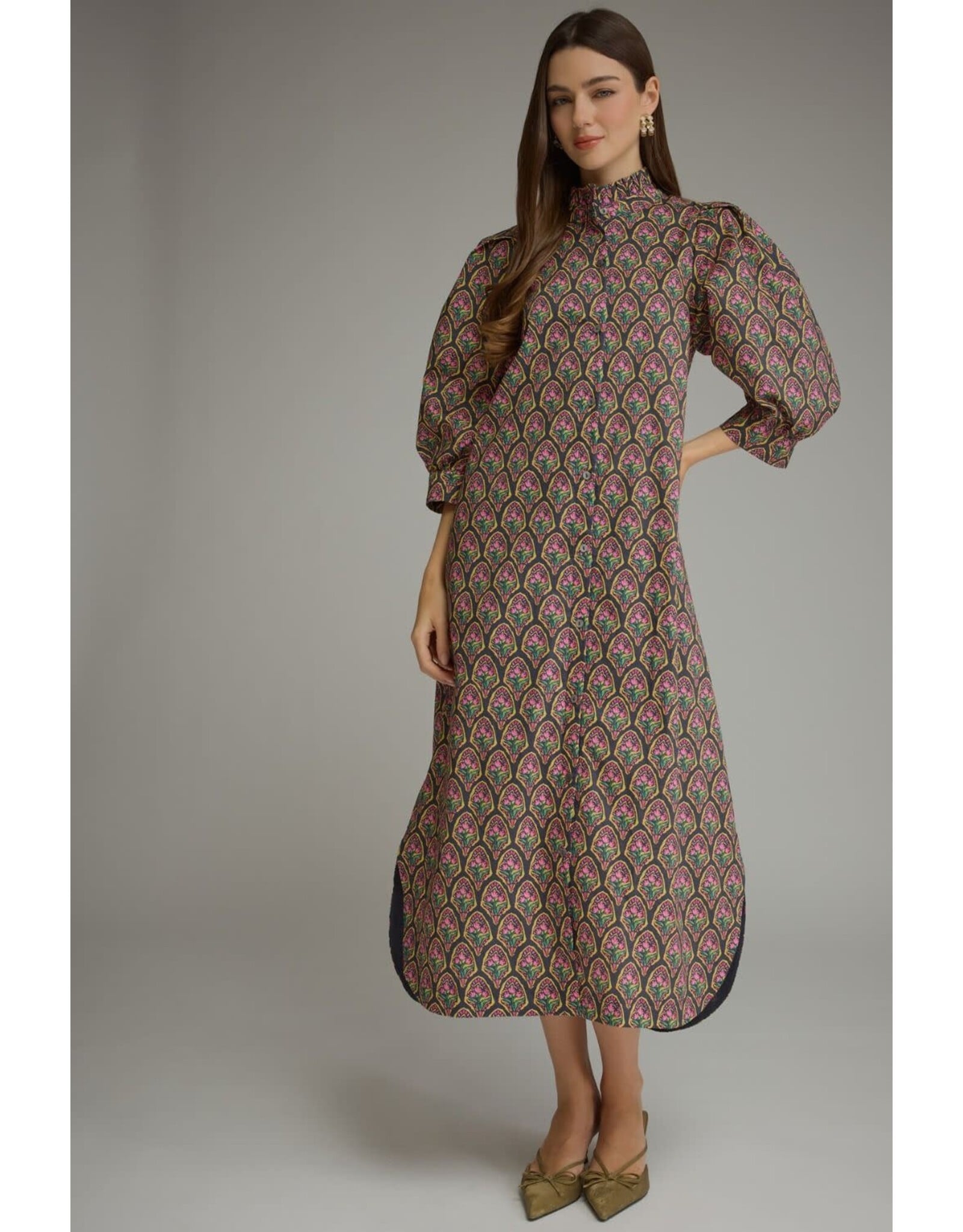 Tessa Brown Midi Dress