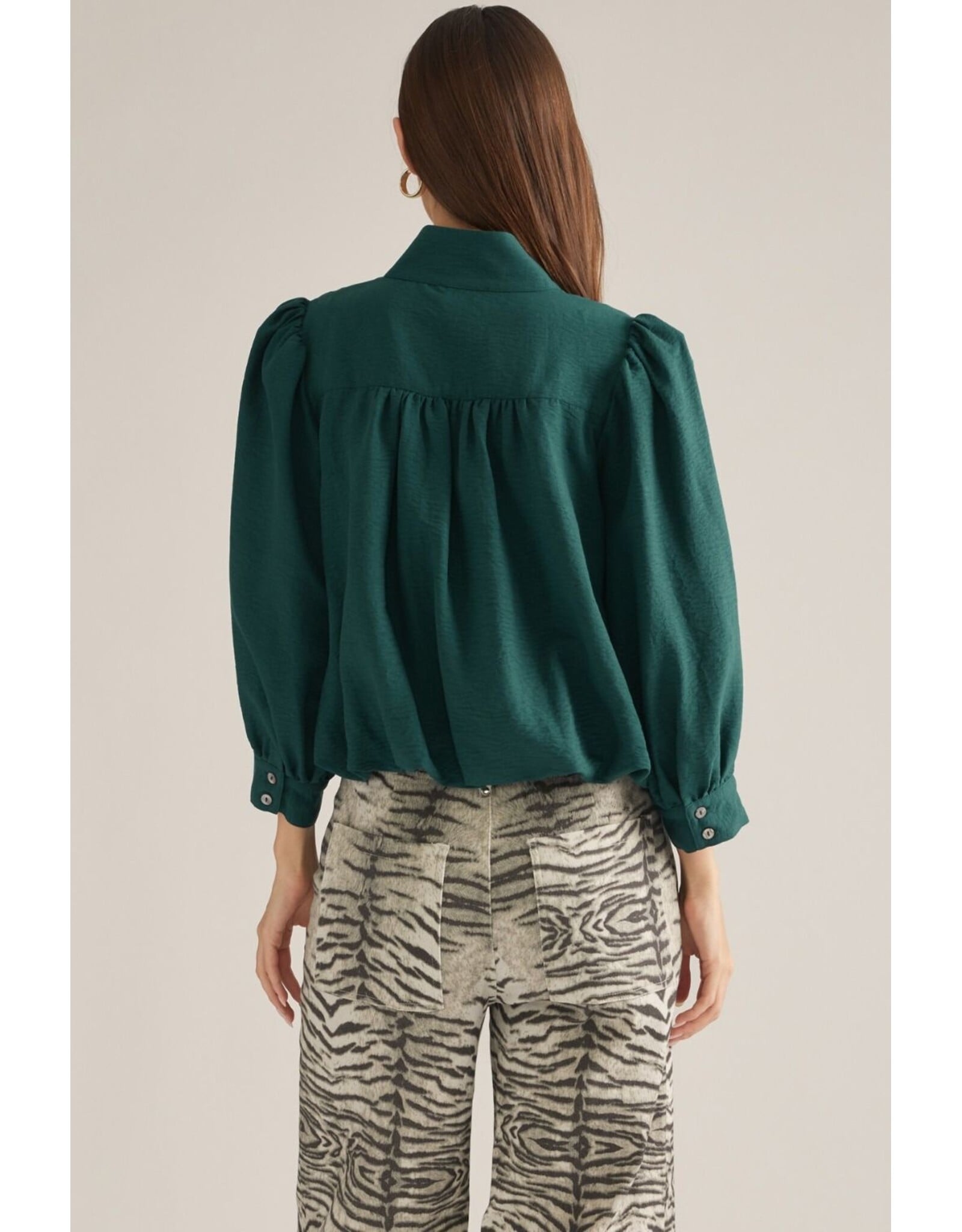 Tinsley Hunter Green Blouse