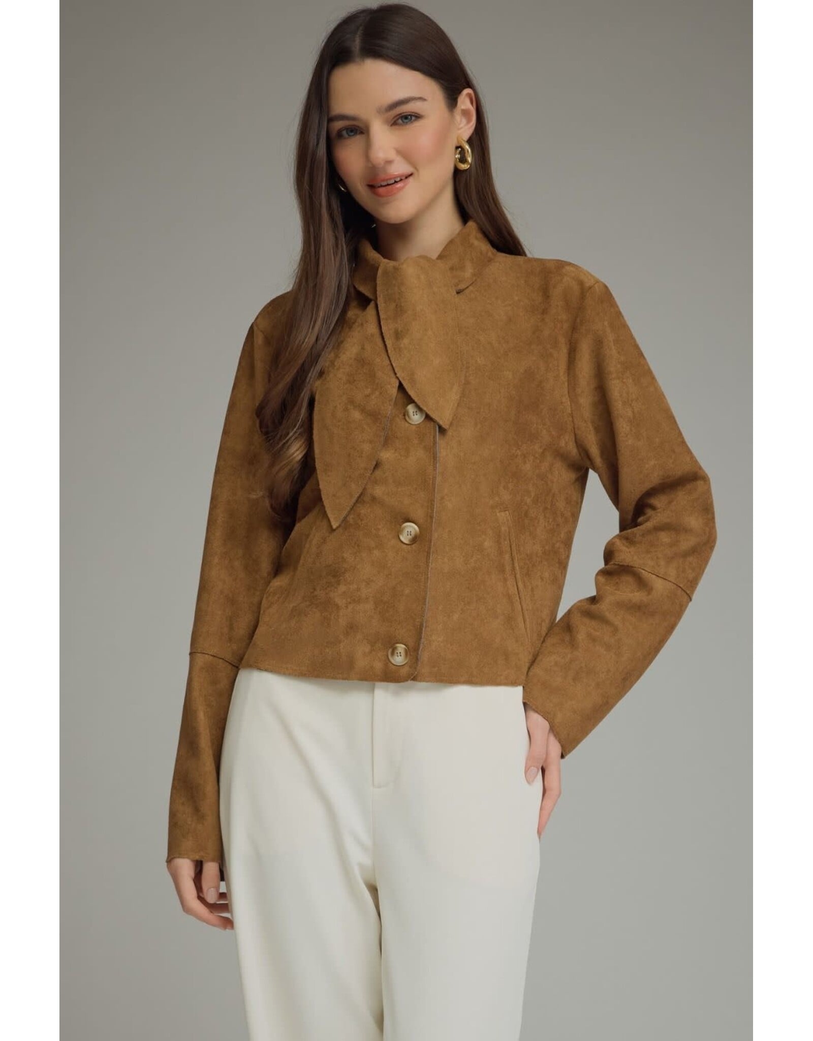 Taylor Faux Suede Crop Jacket
