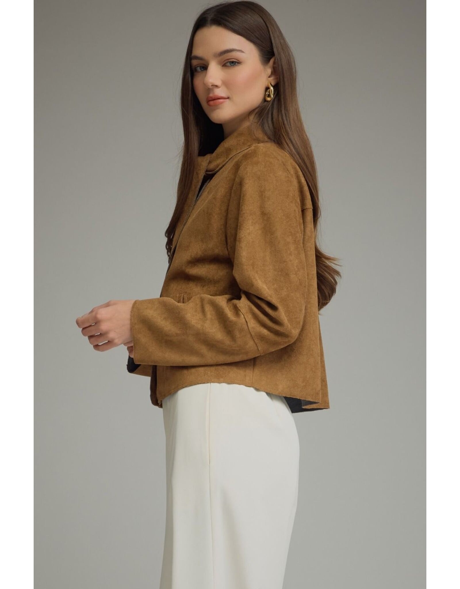 Taylor Faux Suede Crop Jacket