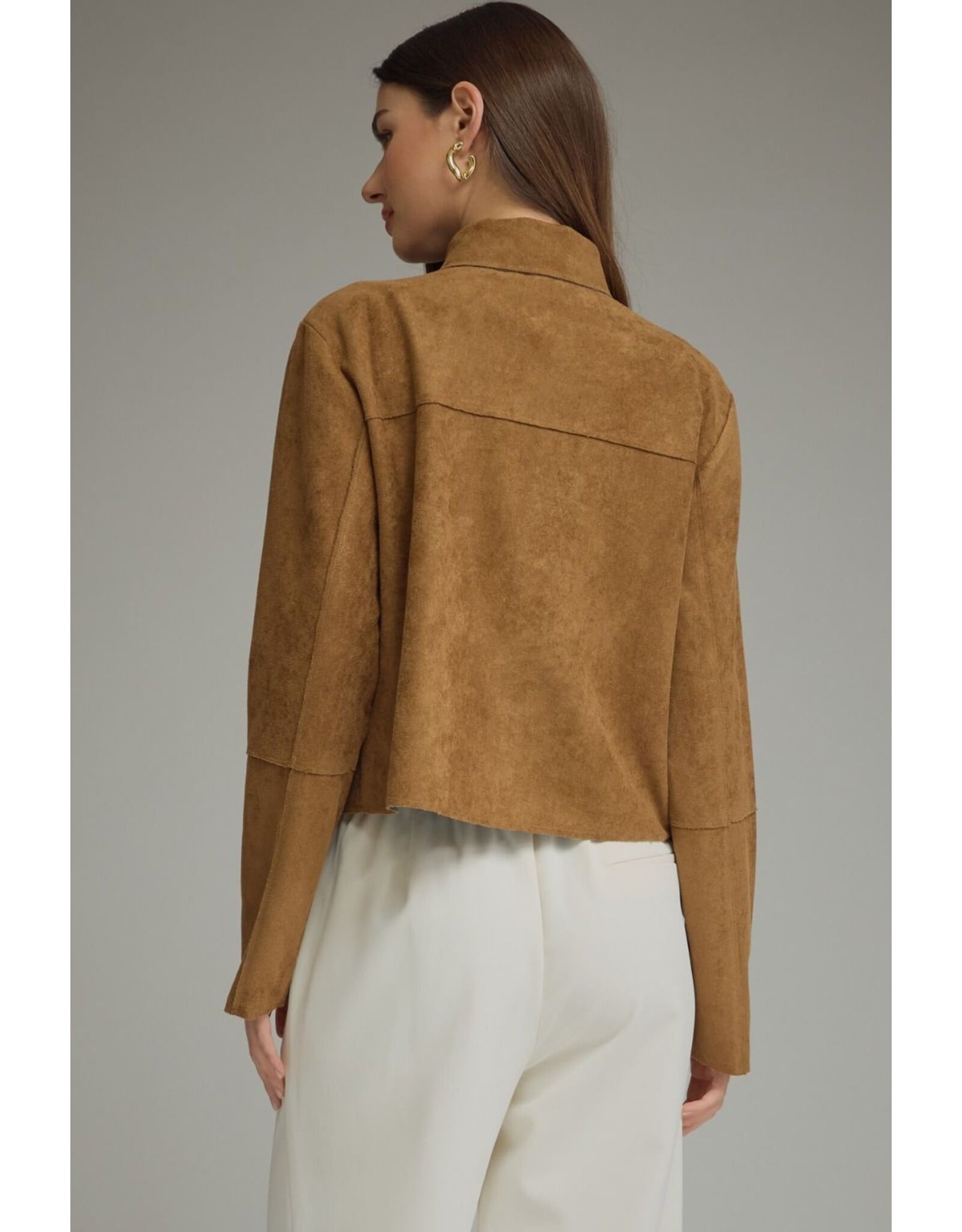 Taylor Faux Suede Crop Jacket