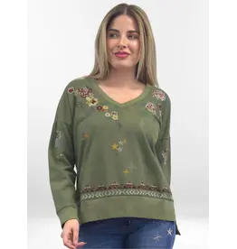Caite Adele Sweatshirt Fatigue Green