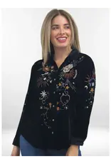 Kyla Seo Selena Velvet Shirt Black