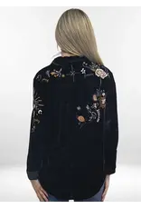 Kyla Seo Selena Velvet Shirt Black